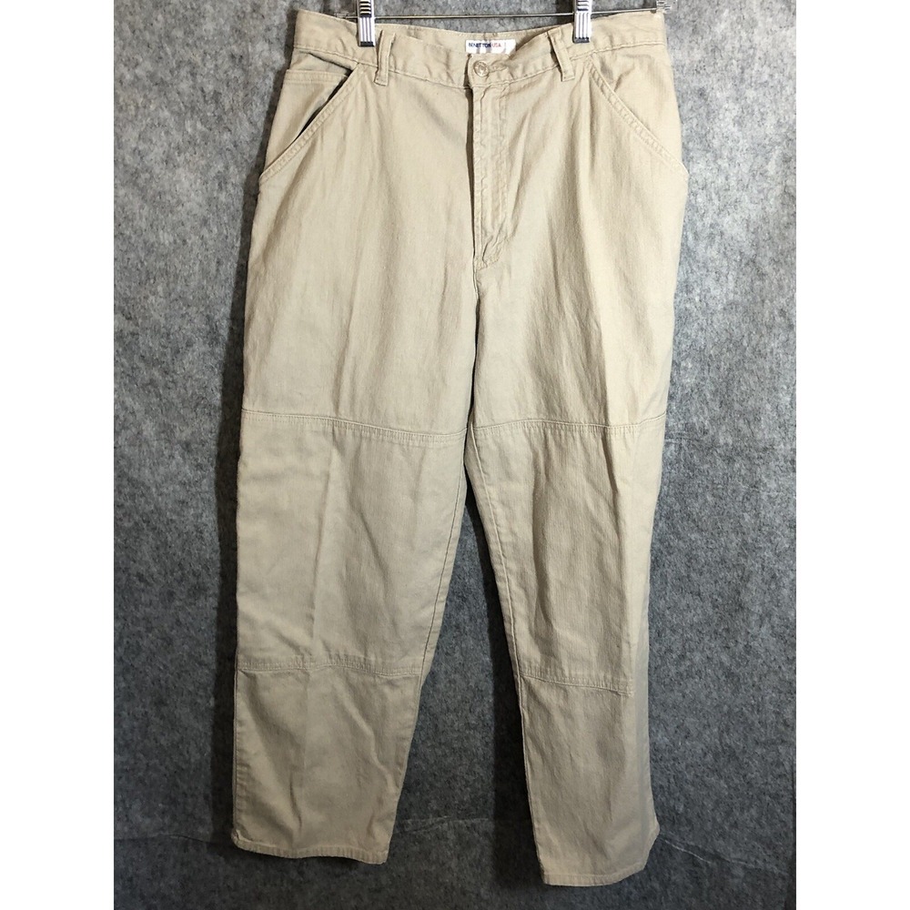 Vintage Benneton Pants Mens Tan 30x32 Relaxed Fit Carpenter Loose Baggy Classic